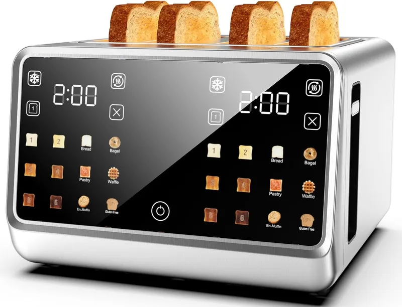 Foyoconven Smart Toaster 4 Slice Wide Slot